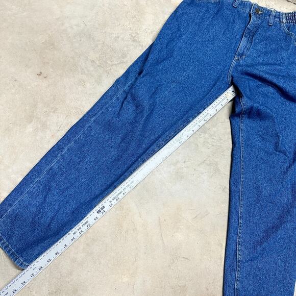 Riders Denim Jeans Mens 16 Medium Blue Stretch Elastic Waist Authentic Comfort - Picture 5 of 9